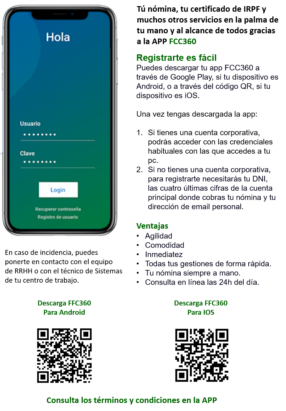 Comunicado sobre nueva app FCC360